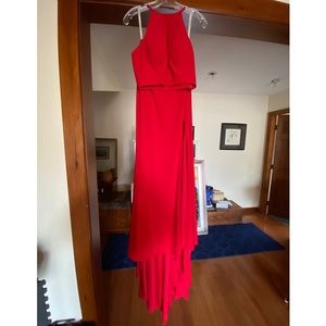 Sherri Hill Two Piece Halter High Slit Prom Dress